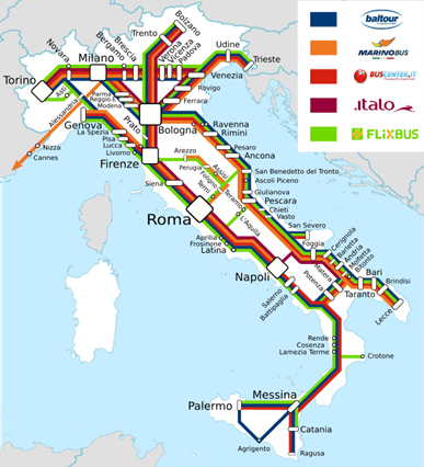 Train connections to Bari Centrale Railway Station